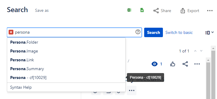 Adv mode search properties