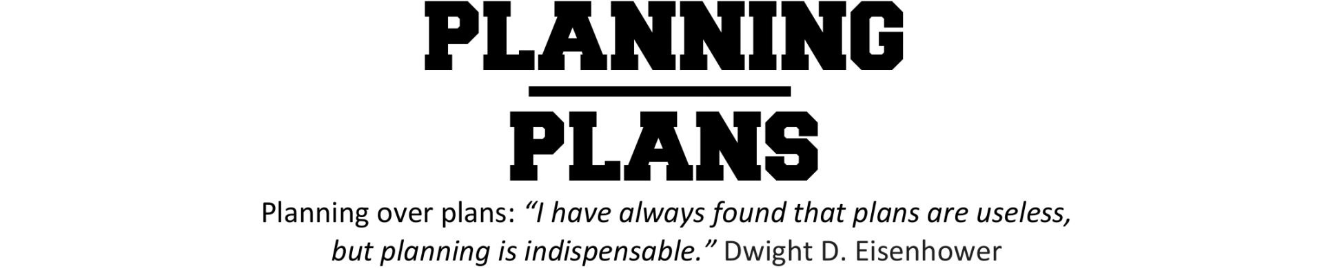 Planning over plans
